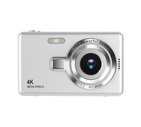 Digital Camera, 50MP 1080P 16X Digital Zoom Auto Focus Vedio Camera with 2.4in Screen, Compact Anti Shake Vlogging Camera for Students Kids (Silver)