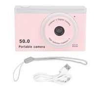 Digital Camera, 50MP 1080P Autofocus Vlogging Camera with 2.4in Screen, 8X Digital Zoom, Fill Light, Anti Shake Video Camera, Compact Small Camera for Travel (Pink)