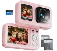 Digital Camera 5K, 80MP Dual Lens Kids Camera Autofocus Compact Camera with 2 Batteries & 32GB SD Card for Photography 18X Digital Zoom Mini Vlogging Camera Christmas Birthday Gifts for Kids Beginners