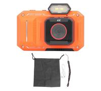 Digital Camera 65MP HD 18X Digital Zoom White, 2.88 Inch LCD Screen - 4K Video Recording, Anti Shake, Ideal for Vlogging and Beginners (Orange)