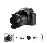 Digital Camera 68MP with 28X Zoom & Flip Screen, 4K Video Recording for Vlogging Selfie, Portable DSLR Style for CAMCORDER with Type-C Charging(Camera lens hood)