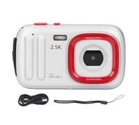 Digital Camera 72MP 2.5K Video 16x Zoom Anti Shake Auto Focus Compact Travel Vlog Camera with 2.4 Inch IPS Display Lithium Battery ABS Material (Silver)