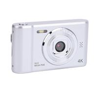 Digital Camera, Anti Shaking Vlogging Camera, 2.4in Screen 50MP Front and Rear Dual Camera HD Video Smart Microsingle Camera for Students Vlog. (Silver)