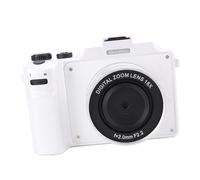 Digital Camera, Auto Focus 64MP 4K Dual Lens Digital Camera, Anti Shake Portable Compact Students Camera, Build-in WiFi(White)