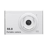 Digital Camera Auto Focus Compact Small Camera with Front Rear Dual Cameras 8x Digital Zoom 2.4 Inch TFT Screen for Photography (Silver Grey)