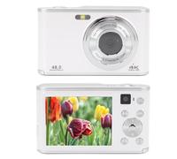 Digital Camera, Autofocus 48MP 4K 1080P 2.8 Inch IPS Compact Camera, Digital Travel Video Vlogging Camera with 16X Zoom, Kid Student Children Teen Girl Boy (White)