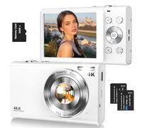 Digital Camera,Autofocus 4K Vlogging Camera for Photography with 32GB Card,48MP Portable Compact Point and Shoot Digital Camera for Teens Adult Beginner