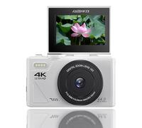 Digital Camera, Autofocus UHD 4K Vlogging Camera with 3 Inch Flip Screen, 75MP 18X Digital Zoom Anti Shake Video Camera, Compact Travel Camera for Kids Teens Adult (White)