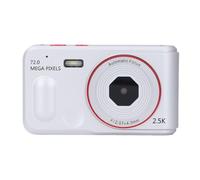 Digital Camera Camcorder Video Camera 72MP 2.5K 16x Zoom Auto Focus Anti Shake 2.4 Inch Screen Portable Compact with Multi Axis Stabilization for Travel Students Vlogging (Silver)