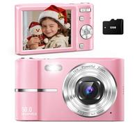 Digital Camera, Cameras for Kids, UHD 4K Point and Shoot Digital Cameras with 32GB Card, 16X Zoom, Anti-Shake, Date Stamp, Compact Small Cameras for Photography, for Boys Girls Teens Beginners