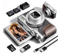 Digital Camera, Cameras for Photography,64MP&5K Video Camera, 18X Zoom Vlogging Camera for YouTube, Portable Compact Small Camera with 2 Batteries, Digital Point and Shoot Camera