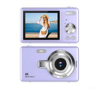 Digital Camera CCD 1080P with 96MP Resolution, 16X Zoom, 2.4 Inch IPS HD Screen, Full HD AVI Video Recording, USB and Battery Power for On-The-Go Use (Purple)
