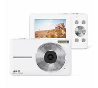 Digital Camera DCAF40-3, 44MP High Pixel Image, 1920x1080P Video Resolution, 16X Digital Zoom, Web Camera, Removable Disk Mass Storage - Perfect for Photography & Streaming (White)