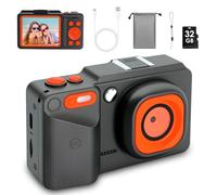 Digital Camera, FHD 1080P 72MP Kids Camera, Portable Compact Digital Camera with 16X Digital Zoom, New Models Rechargeable Camera for Kids Teenagers Beginners Boy Girl (Black)
