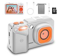 Digital Camera, FHD 1080P 72MP Kids Camera, Portable Compact Digital Camera with 16X Digital Zoom, New Models Rechargeable Camera for Kids Teenagers Beginners Boy Girl (White)