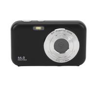 Digital Camera, FHD 1080P Camera, 16X Digital Zoom Vlogging Camera with 2.4in Screen, Built in Flash, 44MP Compact Small Anti Shake Video Camera for Boys Girls Kids (Black)