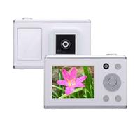Digital Camera, FHD 1080P Camera, Front and Rear 48MP Pixels, Digital Point and Shoot Camera Built in Fill Light, Compact Small Camera for Boys Girls Kids (White)