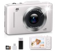 Digital Camera, FHD 1080P Kids Camera Digital with 16x Zoom Anti Shake, 32GB Card, 4K 48MP Portable Compact Point and Shoot Cameras, Vintage Small Camera for Teens Beginner Kids Present