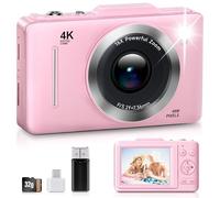 Digital Camera, FHD 1080P Kids Camera Digital with 16x Zoom Anti Shake, 32GB Card, 4K 48MP Portable Compact Point and Shoot Cameras, Vintage Small Camera for Teens Beginner Kids Present