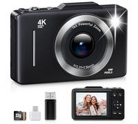 Digital Camera, FHD 1080P Kids Camera Digital with 16x Zoom Anti Shake, 32GB Card, 4K 48MP Portable Compact Point and Shoot Cameras, Vintage Small Camera for Teens Beginner Kids Present