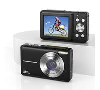 Digital Camera, FHD 1080P Point and Shoot Kids Camera, with 32GB Card, 16X Zoom Anti Shake Date Stamp, Compact Portable Small, for Starter Kid Children Teen Student Girl Boy(Black)