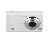 Digital Camera, FHD 4K 48MP Digital Point and Shoot Camera with 3.0in LCD Screen, 16X Zoom, Built In Fill Light, Anti Shaking, Portable Camera for Vlogging (White)