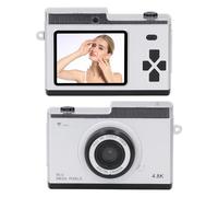 Digital Camera for Beginner, 2.4 Inch HD Display 48MP Digital Point and Shoot Camera, 8x Digital Zoom Vlogging Camera with Autofocus for Travel Wedding Party (Silver Black)