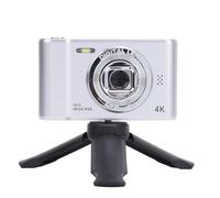 Digital Camera for Photography, 50MP Vlogging Camera, HD 2.4in Screen, Anti Shaking, Dual Lens Compact Travel Camera for Teens Adult Beginner (Silver)