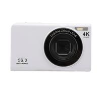 Digital Camera for Teens, 56MP 4K UHD 16X Digital Zoom Portable Small Point Shoot Camera with 2.4 Inch IPS Screen, Compact Travel Camera for Kids (White)