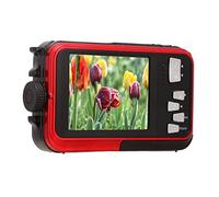 Digital Camera, Full HD 2.7K Autofocus 48MP Kids Camera, Waterproof Mini Kid Camera Vlogging Camera with Selfie Dual Screen, for Compact Portable Kids Teens Gifts(Red)