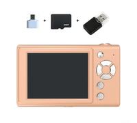 Digital Camera, H12 Retro 1080P 48MP HD Point-a-ND-Shoot Camera with LED Light for Students Photography Mobile Transfer(Orange 32G)