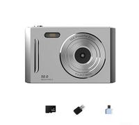 Digital Camera, HD Dual Image Student Camera Portable Beginner with Photo Video Recording Mobile Transfer Function(Silver 32G)