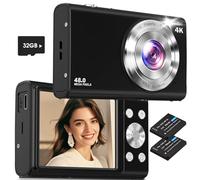Digital Camera,Lecnippy 4K Autofocus Vlogging Camera(Black)