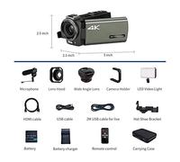 Digital Camera Recorder Video Camera 4K Camcorder Live Stream Camera 4K Video AX60 12X Optical Zoom Vlog Camcorder Digital Professional Full HD