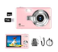Digital Camera, UHD 4K 50MP Camera Photo Appara with 32GB SD Card, 16X Digital Zoom, Rechargeable Battery, Portable Vlog Camera for Children, Teenagers, Students, Beginners