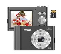 Digital Camera with 16X Digital, Auto Focus, 2.4 Inch IPS Screen, Multi Functions Including Anti-Shake, Face Detect, Smile Capture, Continuous Photography, Self-, Built-in Flash, Rechargeable Battery