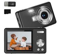 Digital Camera with 2.4" Screen 1080P 44MP Compact Camera with Fill Light 32GB SD Card Vlogging Mini Camera Suitable for Students Girls Boys with 8X Zoom and Anti-Shake