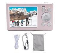 Digital Camera with 2.8 Inch and 1.4 Inch Dual Screen, 1080P HD 16x Zoom Retro Camera for Teens Boys Girls, Portable Student Camera with Smile Catch and Anti Shake (Pink)