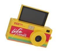 Digital Camera with Memory Card Expansion, Yellow | Retro Film and Warm-Tone Looks, Black-and-White Photo Option, Rotating Screen for Direct Front-Facing Framing