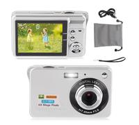 Digital Cameras for Photography, 4K 48MP Vlogging Camera, Camera with 2.7in LCD Display 8x Zoom, Anti Shake Continuous Shooting, for Adult Seniors Beginner (Silver)