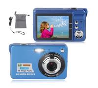 Digital Cameras for Photography, 4K 48MP Vlogging Camera, Pocket Camera with 2.7in LCD Display 8x Zoom, Anti Shake Continuous Shooting, for Adult Seniors Beginner (Blue)
