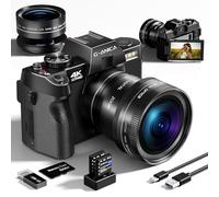Digital Cameras for Photography with WiFi & App Control, 4K&48MP Vlogging Camera for YouTube,Compact Camera,Perfect for Entry-Level Users and Beginners with Macro&Wide Lens-32GB Card