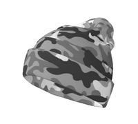Digital Camo Knitted Hat Soft Skull Cuffed Beanie Hat for Men Women, Unisex Warm Winter Stocking Cap Head Wear Gift for Adult