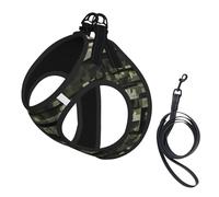 Digital Camo print Dog Harness and Leash Set, Reflective Adjustable Puppy Vest for Small Medium Large Dogs, Cats