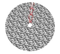 Digital Camo Print Festive Xmas Tree Skirt Christmas Mat Decor For Home Office And Party Supplies