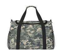 Digital Camo Print Foldable Carry On Tote Large Capacity Hand Carry Bag for Airplane Weekend Getaways