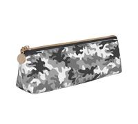 Digital Camo Print PVC Coin Purse Money Bag Makeup Case Pencil Pouch Zipper stationery case Women Men, White, One Size, Simple