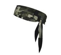 Digital Camo Print Tennis Head Sport Head Tie for Men Women Soccer Basketball Teams Heads Ties