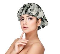 Digital Camo Printed Satin Hair Bonnet for Sleeping Double Layer Silk Sleep Cap Hair Wrap Cap for Women Men