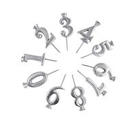 Digital Candle Holder - Decorative Holder | Stainless Steel - Set Numbers 0-9 Reusable Durable Elegant for Cake Birthday Wedding Party Graduation Celebrations Adults